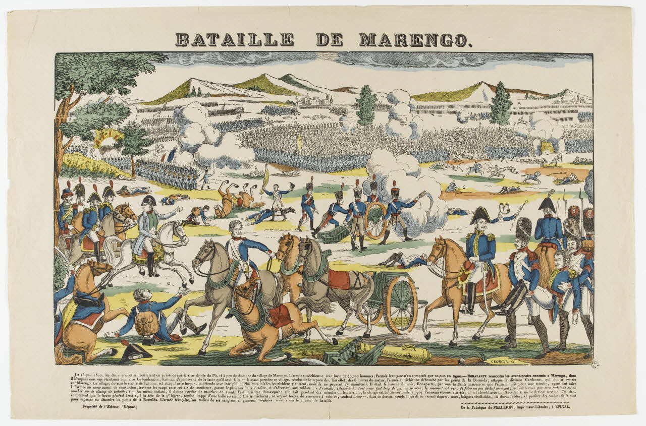 François Georgin ; Pellerin estampe BATAILLE DE MARENGO. Lorraine, France 1870-1880 1950.21.547 Photo RMN-Grand Palais (Mucem)