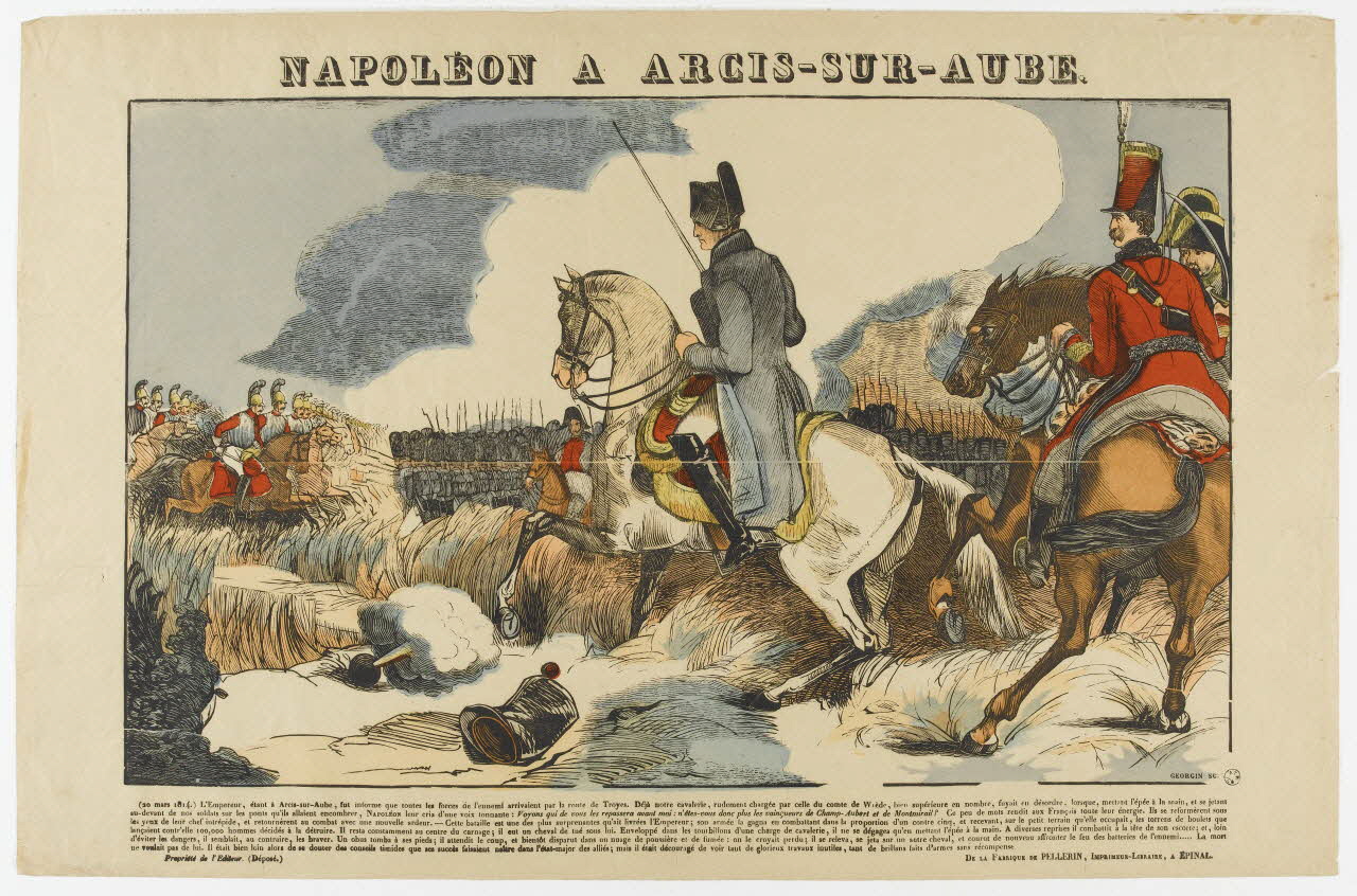 François Georgin ; Pellerin estampe NAPOLEON A ARCIS-SUR-AUBE. Lorraine, France 1837 1950.21.551 Photo RMN-Grand Palais (Mucem)