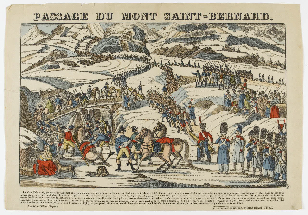 François Georgin ; Pellerin estampe PASSAGE DU MONT SAINT-BERNARD. Lorraine, France 1837 1950.21.554 Photo RMN-Grand Palais (Mucem)