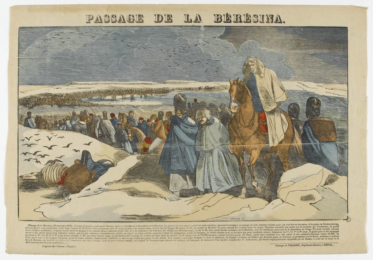François Georgin ; Pellerin estampe PASSAGE DE LA BERESINA. Lorraine, France 1837 1950.21.555 Photo RMN-Grand Palais (Mucem)