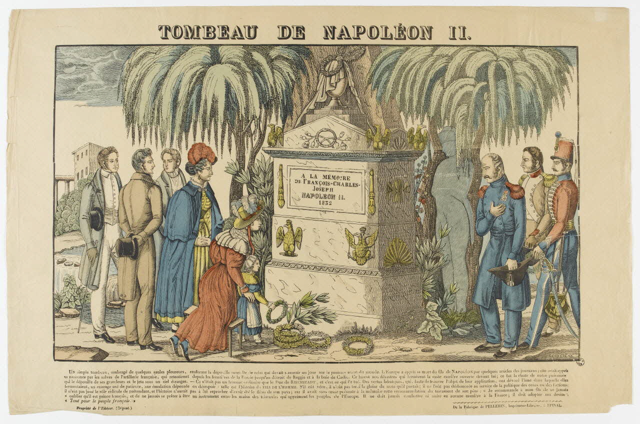 François Georgin ; Pellerin estampe TOMBEAU DE NAPOLEON II. Lorraine, France 1837 1950.21.559 Photo RMN-Grand Palais (Mucem)
