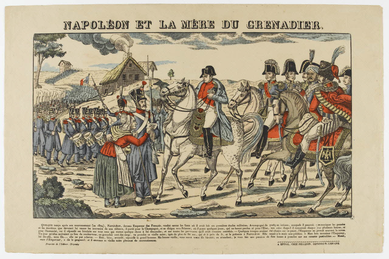 François Georgin ; Pellerin estampe NAPOLEON ET LA MERE DU GRENADIER. Lorraine, France 1875 1950.21.560 Photo RMN-Grand Palais (Mucem)