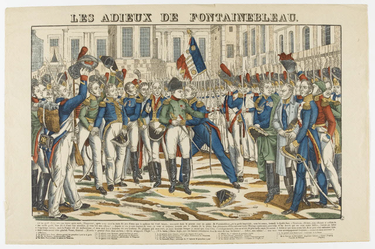 François Georgin ; Pellerin estampe LES ADIEUX DE FONTAINEBLEAU. Lorraine, France 1837 1950.21.575 Photo RMN-Grand Palais (Mucem)