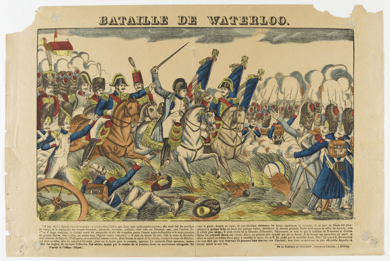 Pellerin estampe BATAILLE DE WATERLOO. Lorraine, France 1837 1950.21.578 Photo RMN-Grand Palais (Mucem)