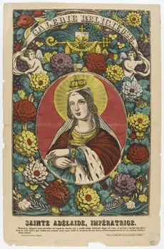 Pellerin estampe GALERIE RELIGIEUSE. SAINTE ADELAIDE, IMPERATRICE. Lorraine, France 1860 1950.39.321 Photo RMN-Grand Palais (Mucem)