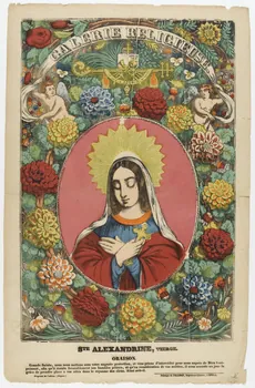 Pellerin estampe GALERIE RELIGIEUSE. STE ALEXANDRINE, VIERGE. Lorraine, France 1855 1950.39.323 Photo RMN-Grand Palais (Mucem)