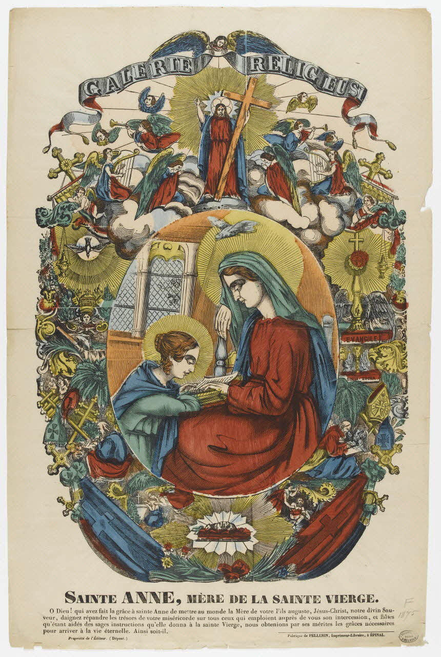 Maurin Charles ; Pellerin estampe GALERIE RELIGIEUSE SAINTE ANNE, MERE DE LA SAINTE VIERGE. Lorraine, France 1875 1950.39.327 Photo RMN-Grand Palais (Mucem)