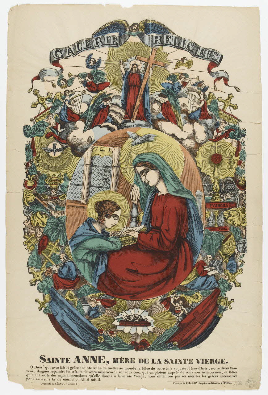 Maurin Charles ; Pellerin estampe GALERIE RELIGIEUSE SAINTE ANNE, MERE DE LA SAINTE VIERGE. Lorraine, France 1880 1950.39.328 Photo RMN-Grand Palais (Mucem)
