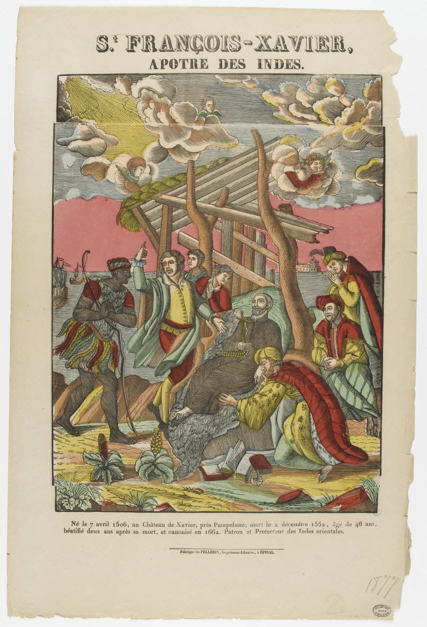 Pellerin estampe St FRANCOIS-XAVIER, APOTRE DES INDES. Lorraine, France 1877 1950.39.347 Photo RMN-Grand Palais (Mucem)