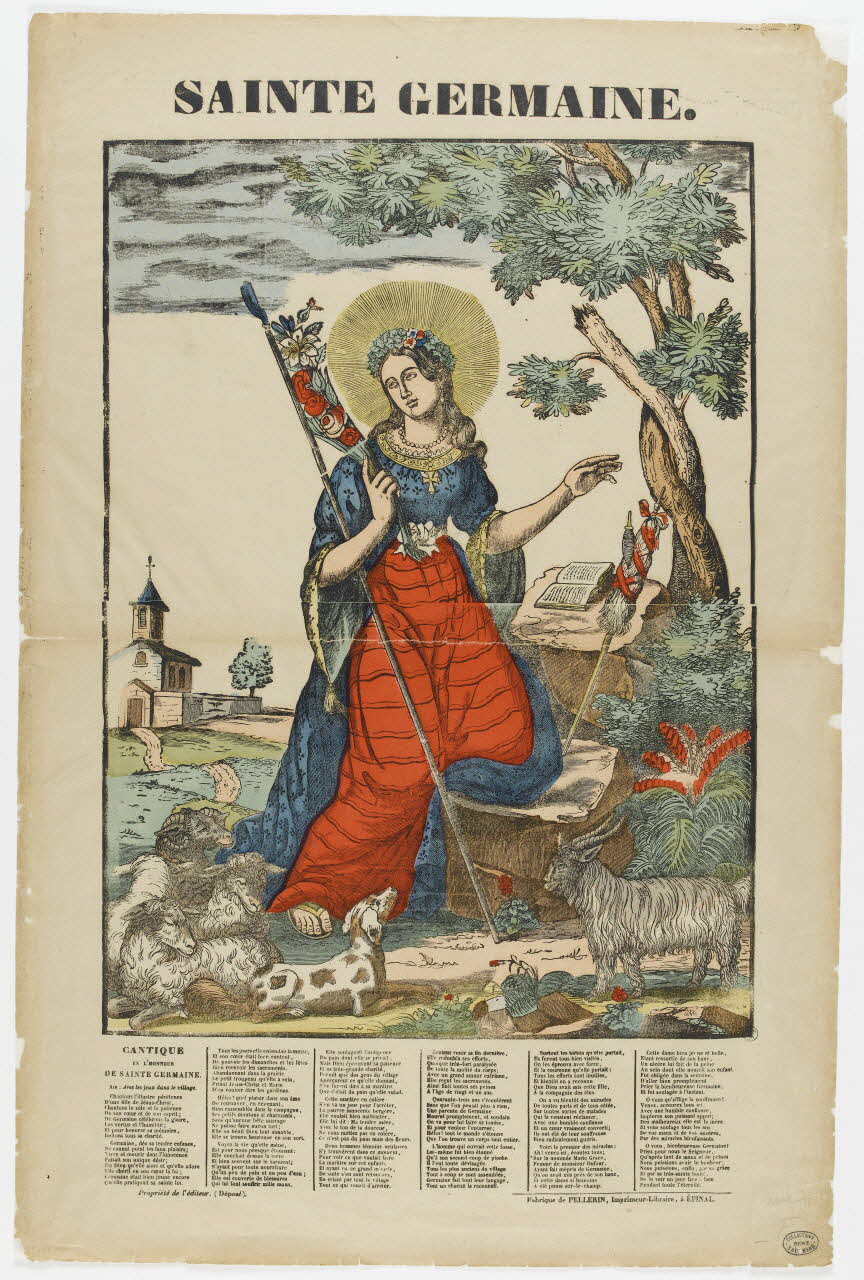 Jean-Baptiste Vanson ; Pellerin estampe SAINTE GERMAINE. Lorraine, France 1837 1950.39.350 Photo RMN-Grand Palais (Mucem)