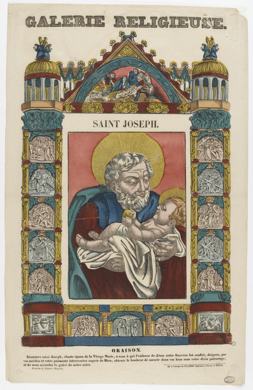 Pellerin estampe GALERIE RELIGIEUSE. SAINT JOSEPH. Lorraine, France 1852 1950.39.363 Photo RMN-Grand Palais (Mucem)