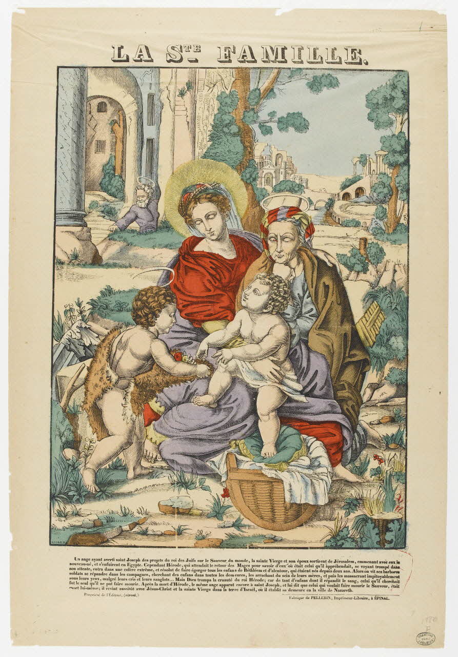 François Georgin ; Raphaël ; Pellerin estampe LA STE_ FAMILLE. Lorraine, France 1836 1950.39.426 Photo RMN-Grand Palais (Mucem)