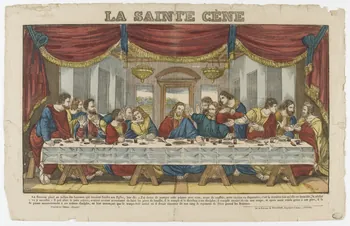 Léonard Vinci De ; Pellerin estampe LA SAINTE CENE Lorraine, France 1852 1950.39.432 Photo RMN-Grand Palais (Mucem)