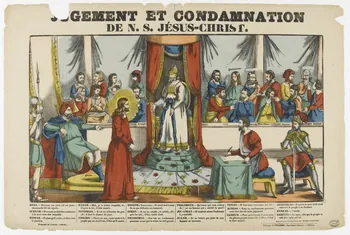 Pellerin estampe JUGEMENT ET CONDAMNATION DE N. S. JESUS-CHRIST. Lorraine, France 1835-1845 1950.39.435 Photo RMN-Grand Palais (Mucem)