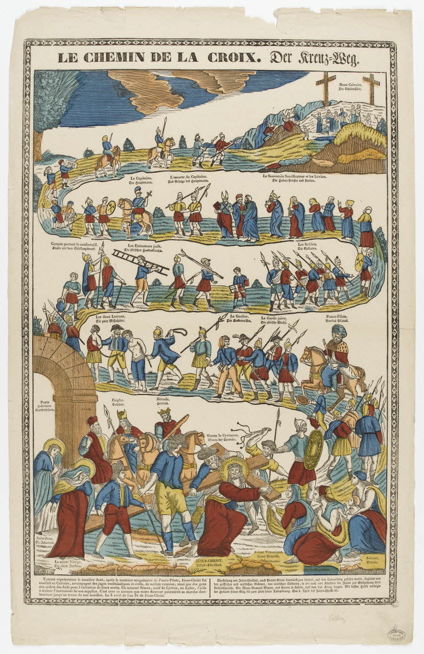 Pellerin estampe LE CHEMIN DE LA CROIX. Lorraine, France 1852 1950.39.437 Photo RMN-Grand Palais (Mucem)