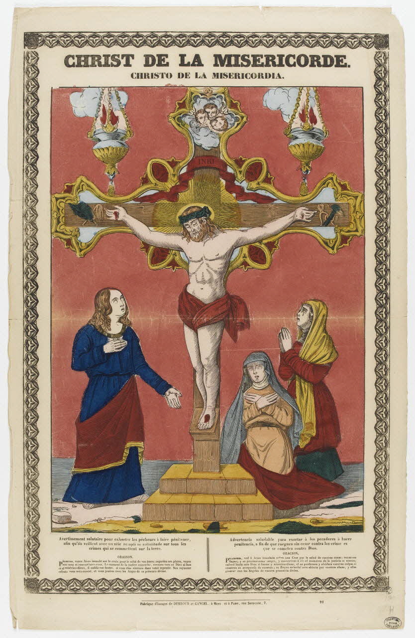 Dembour et Gangel estampe CHRIST DE LA MISERICORDE. Metz 1840-1852 1950.39.439 Photo RMN-Grand Palais (Mucem)