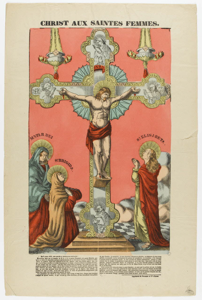 Pellerin estampe CHRIST AUX SAINTES FEMMES. Lorraine, France 1850 1950.39.441 Photo RMN-Grand Palais (Mucem)