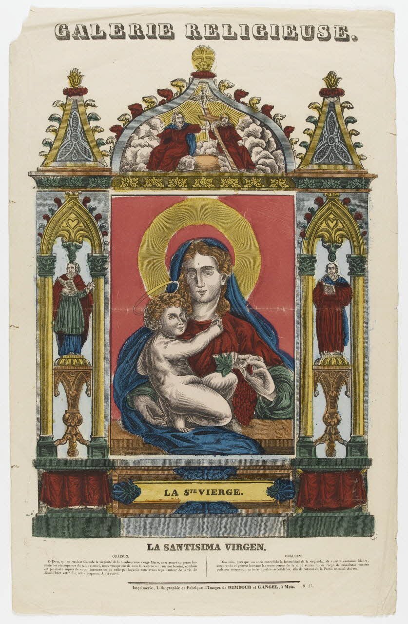 Dembour et Gangel estampe LA STE VIERGE. Metz 1840-1852 1953.41.55 Photo RMN-Grand Palais (Mucem)