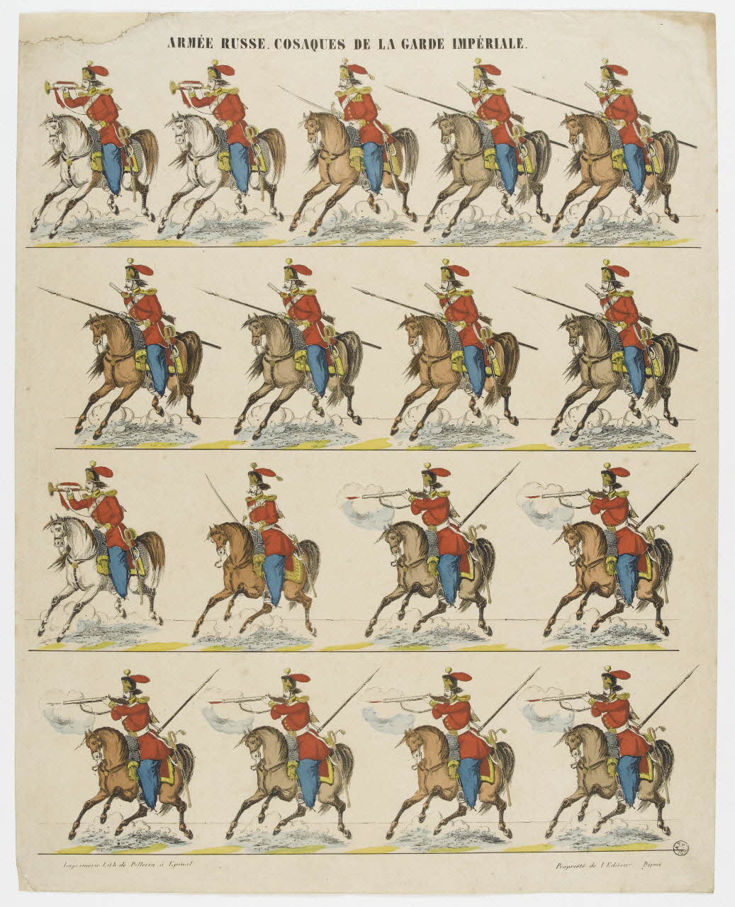 à registres (4) ARMEE RUSSE. COSAQUES DE LA GARDE IMPERIALE. 1953.86.2505 Photo RMN-Grand Palais (Mucem)