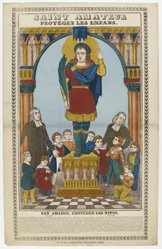 Dembour et Gangel estampe SAINT AMATEUR  PROTEGEZ LES ENFANTS. Metz 1840-1852 1953.86.270 Photo RMN-Grand Palais (Mucem)