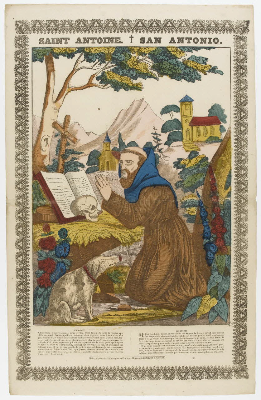 Dembour et Gangel estampe SAINT ANTOINE.  SAN ANTONIO. Metz 1840-1852 1953.86.278 Photo RMN-Grand Palais (Mucem)