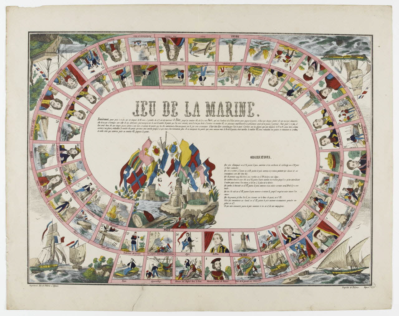 estampe JEU DE LA MARINE. 1953.86.2858 Photo RMN-Grand Palais (Mucem)