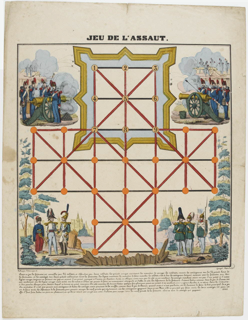 estampe JEU DE L'ASSAUT. 1953.86.2860 Photo RMN-Grand Palais (Mucem)