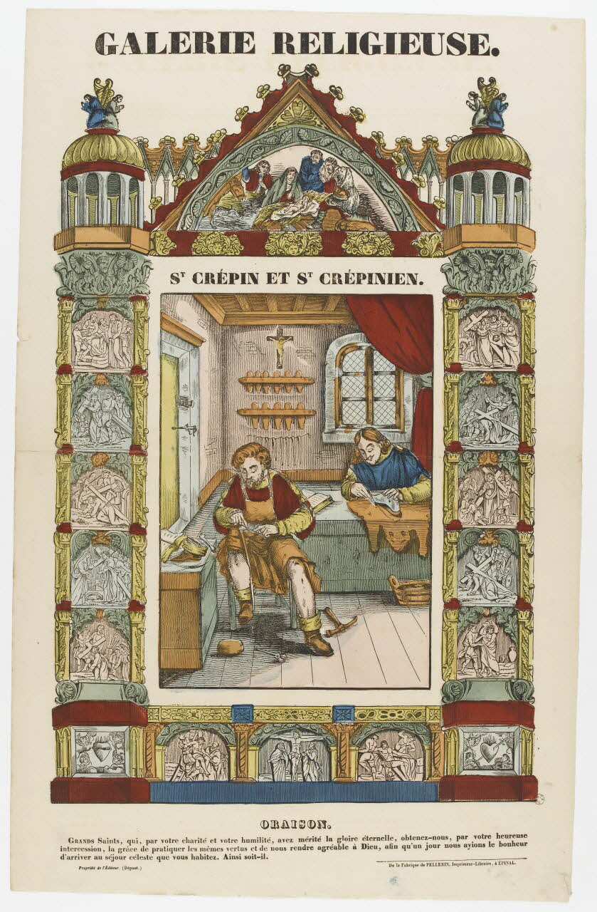Nicolas Wendling ; Pellerin estampe GALERIE RELIGIEUSE.  ST CREPIN ET ST CREPINIEN. Lorraine, France 1837 1953.86.299 Photo RMN-Grand Palais (Mucem)