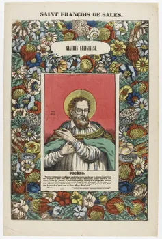 Pellerin estampe SAINT FRANCOIS DE SALES.  GALERIE RELIGIEUSE. Lorraine, France 1842 1953.86.319 Photo RMN-Grand Palais (Mucem)