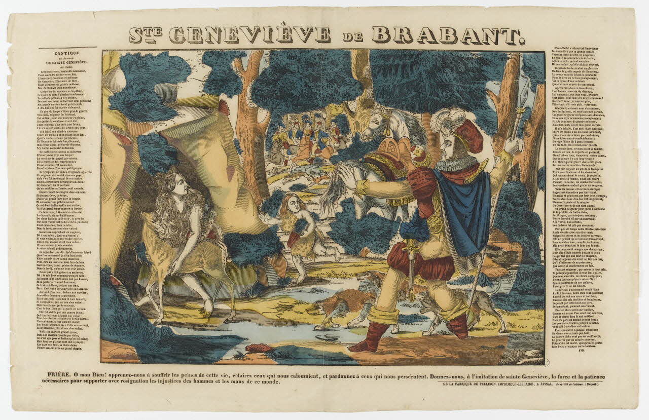 Pellerin estampe Ste. GENEVIEVE DE BRABANT. Lorraine, France 1833-1843 1953.86.3193 Photo RMN-Grand Palais (Mucem)