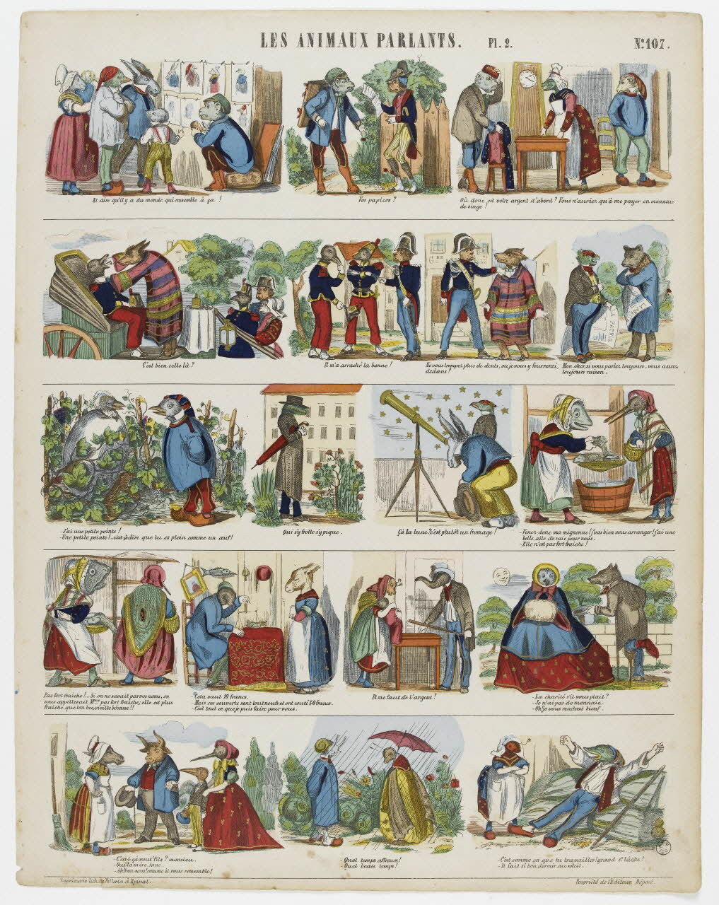 à registres (5) LES ANIMAUX PARLANTS. 1953.86.3236 Photo RMN-Grand Palais (Mucem)