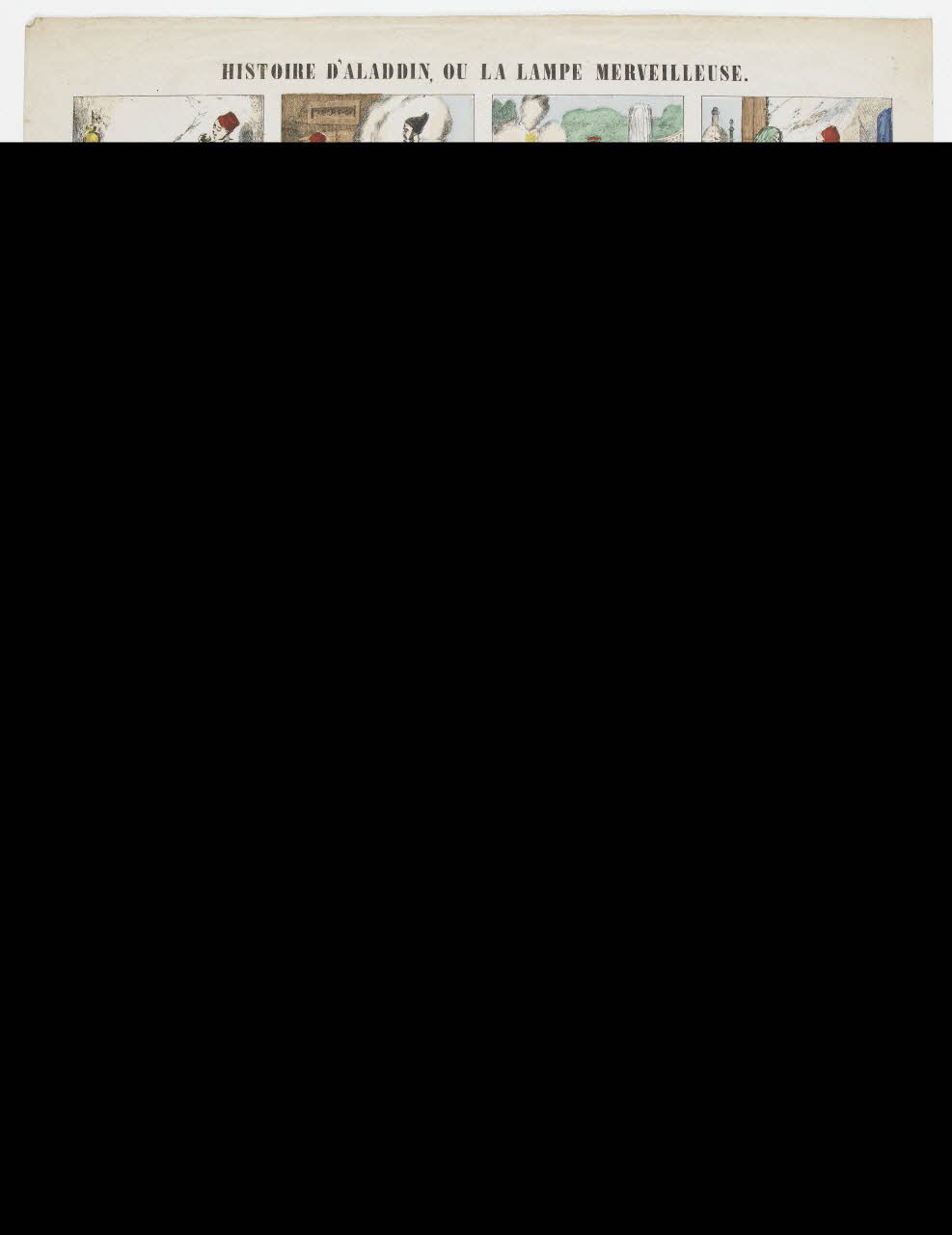 estampe HISTOIRE D'ALADDIN, OU LA LAMPE MERVEILLEUSE. 1953.86.3444 Photo RMN-Grand Palais (Mucem)