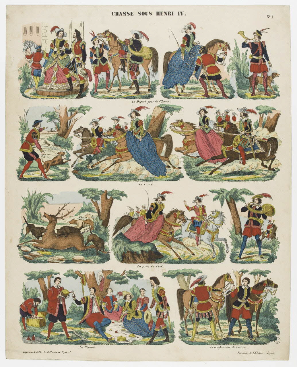 estampe CHASSE SOUS HENRI IV. 1953.86.5011  Photo RMN-Grand Palais (Mucem)