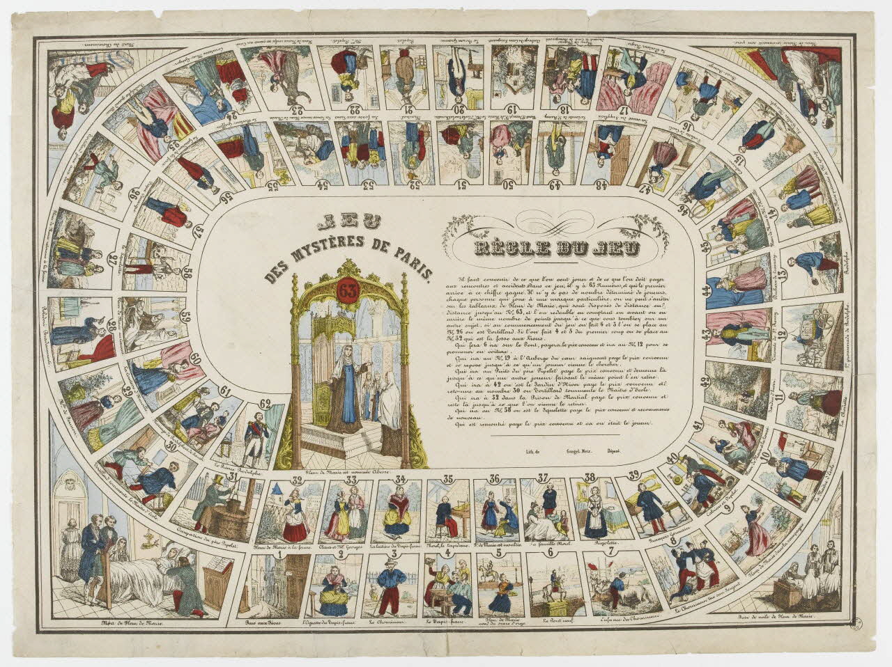 estampe JEU  DES MYSTERES DE PARIS. 1953.86.5112 Photo RMN-Grand Palais (Mucem)