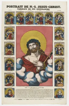 Adrien N. Dembour estampe PORTRAIT DE N.-S. JESUS-CHRIST. Metz 1835-1840 1953.86.53 Photo RMN-Grand Palais (Mucem)