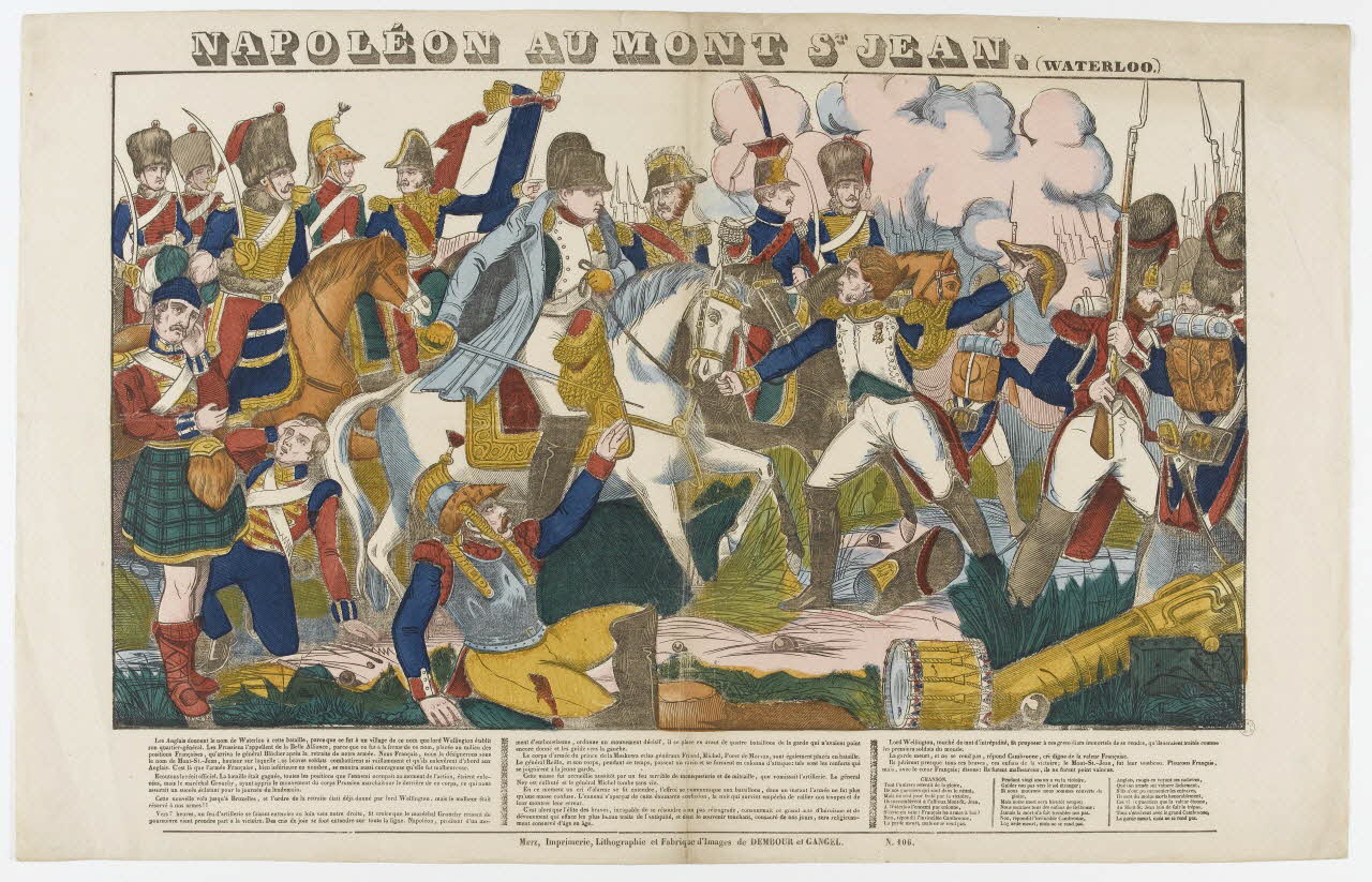 Dembour et Gangel estampe NAPOLEON AU MONT ST JEAN. Metz 1840-1852 1953.86.612 Photo RMN-Grand Palais (Mucem)