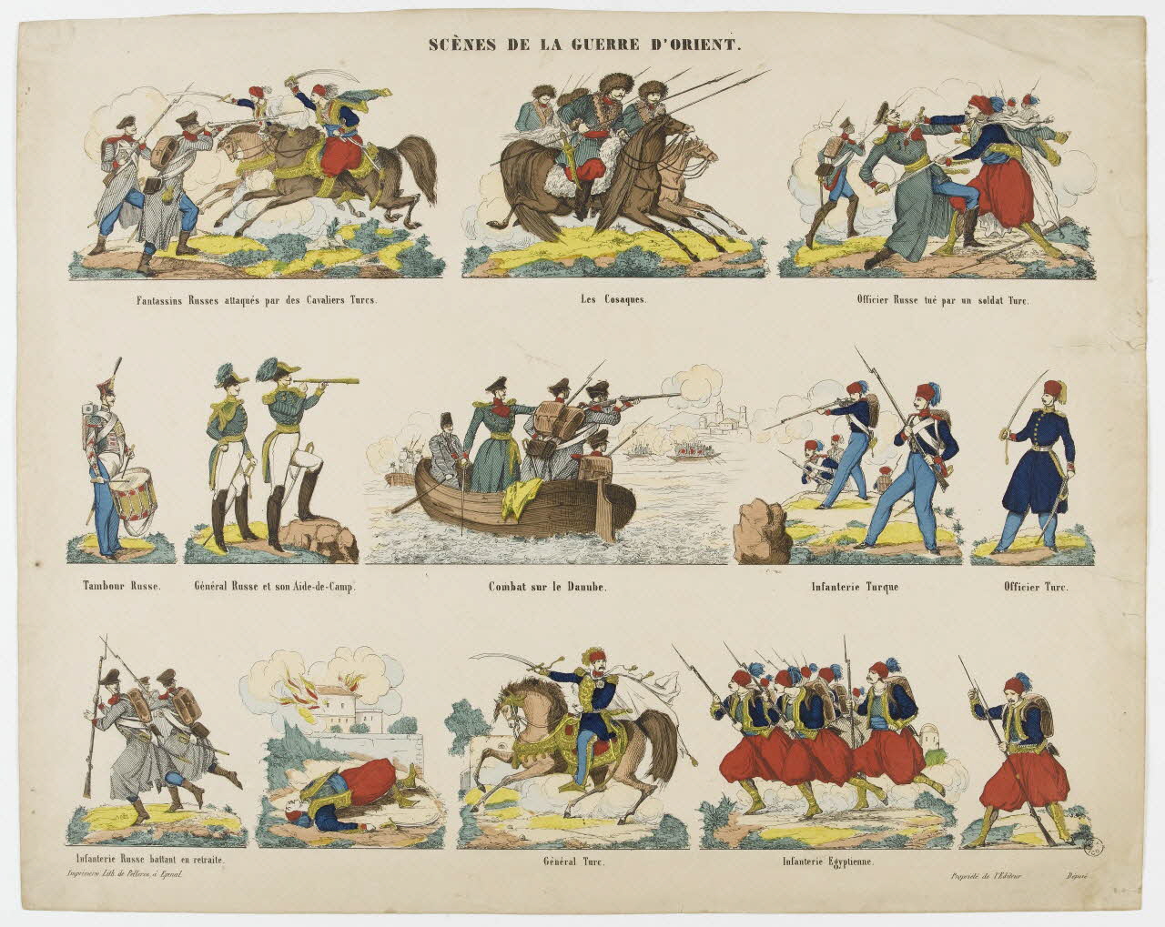 Pellerin à registres (3) SCENES DE LA GUERRE D'ORIENT. Lorraine, France 1878 1953.86.959 Photo RMN-Grand Palais (Mucem)