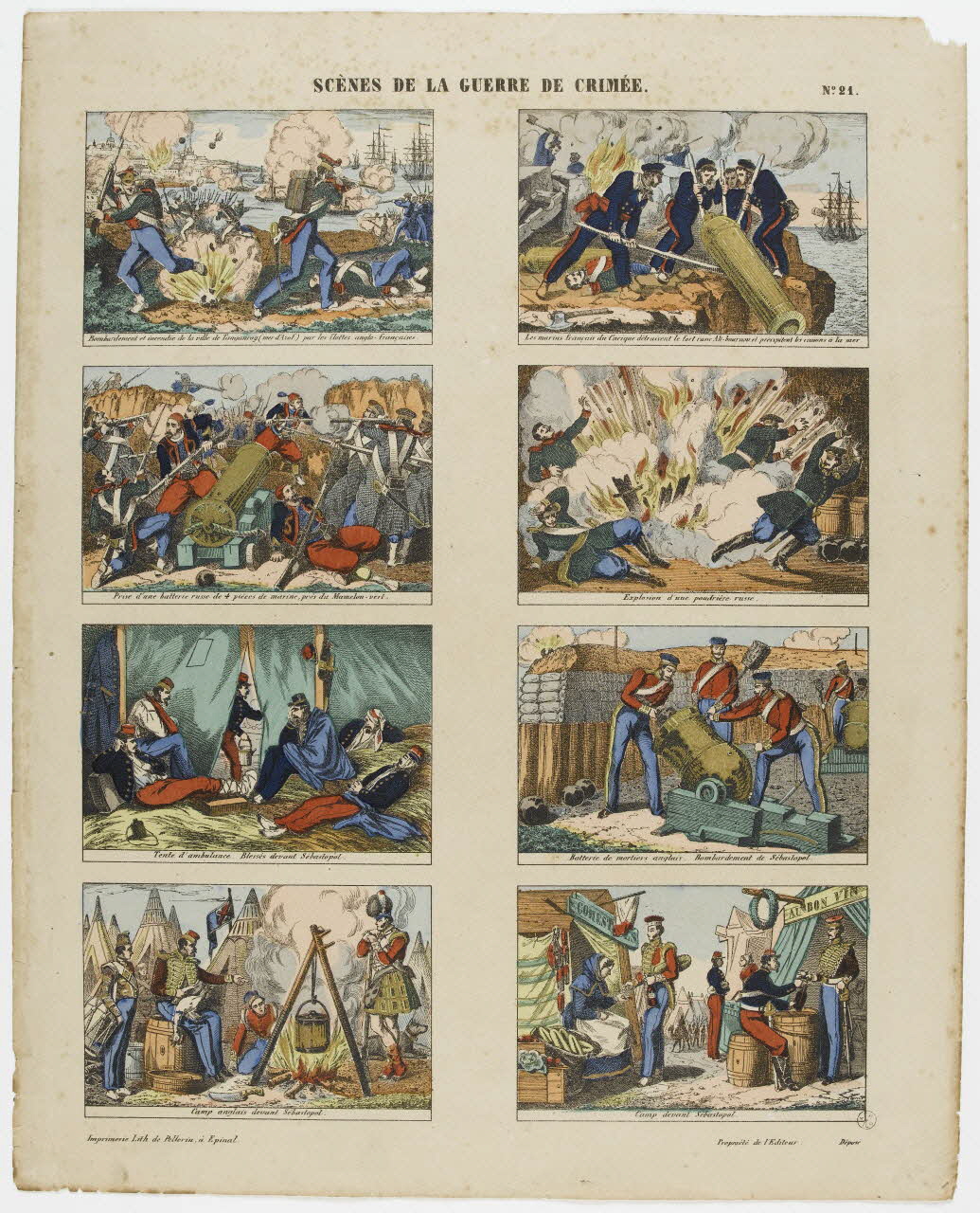 Pellerin à compartiments (2x4) SCENES DE LA GUERRE DE CRIMEE. Lorraine, France 1856 1953.86.981 Photo RMN-Grand Palais (Mucem)