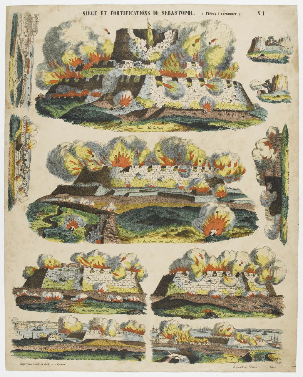Pellerin à compartiments (11) SIEGE ET FORTIFICATIONS DE SEBASTOPOL. Lorraine, France 1855 1953.86.982 Photo RMN-Grand Palais (Mucem)
