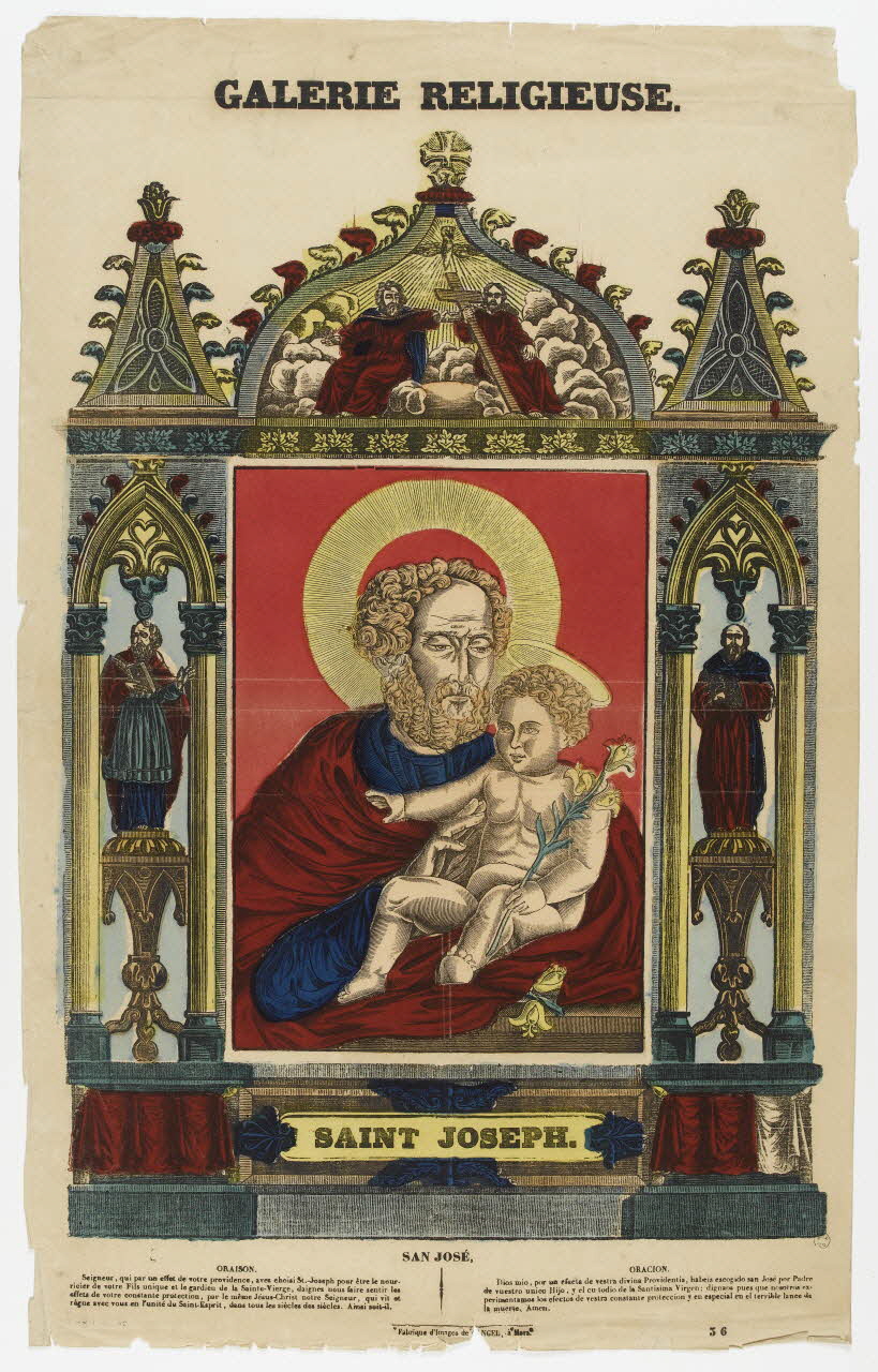 Charles Nicolas Gangel estampe SAINT JOSEPH. Metz 1852-1858 1961.66.118 Photo RMN-Grand Palais (Mucem)