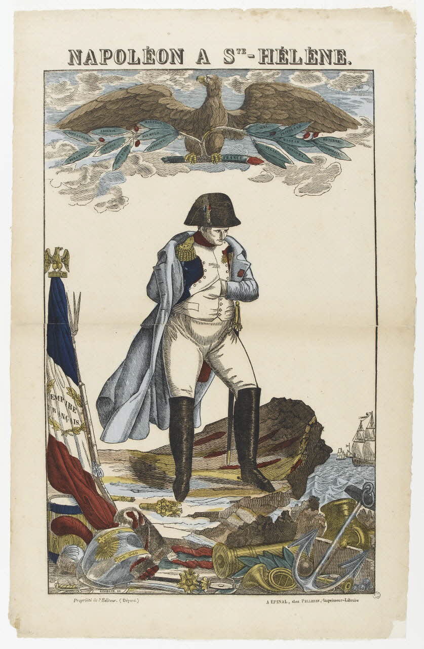 François Georgin ; Pellerin imagerie ancienne NAPOLEON A STE-HELENE. Lorraine, France 1837 1965.75.248 Photo RMN-Grand Palais (Mucem)