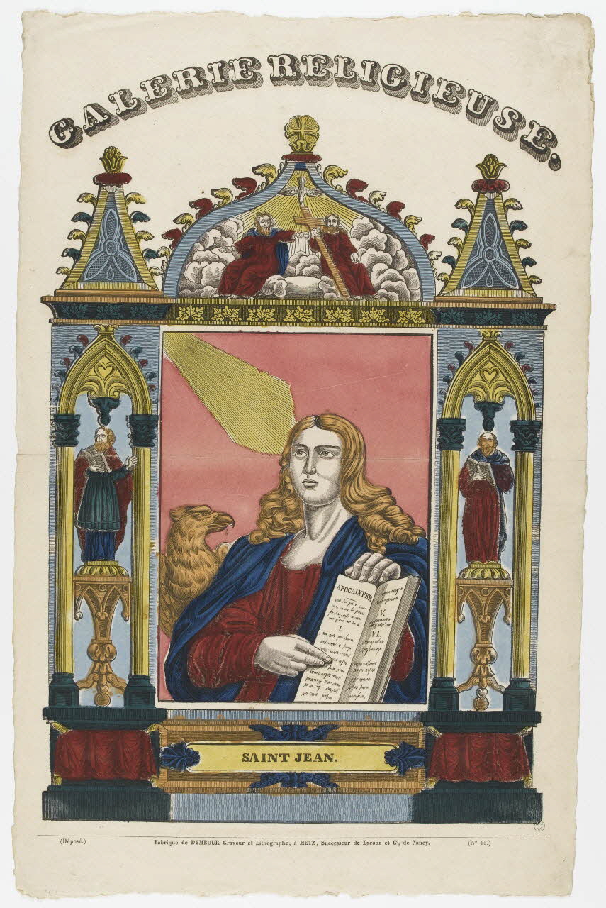 Adrien N. Dembour imagerie ancienne GALERIE RELIGIEUSE.  SAINT JEAN. Metz 1835-1840 1965.75.765 Photo RMN-Grand Palais (Mucem)