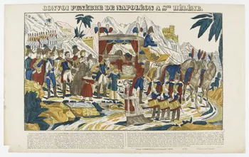 Adrien N. Dembour estampe CONVOI FUNEBRE DE NAPOLEON A STE HELENE. Metz 1835-1840 1971.28.10 Photo RMN-Grand Palais (Mucem)