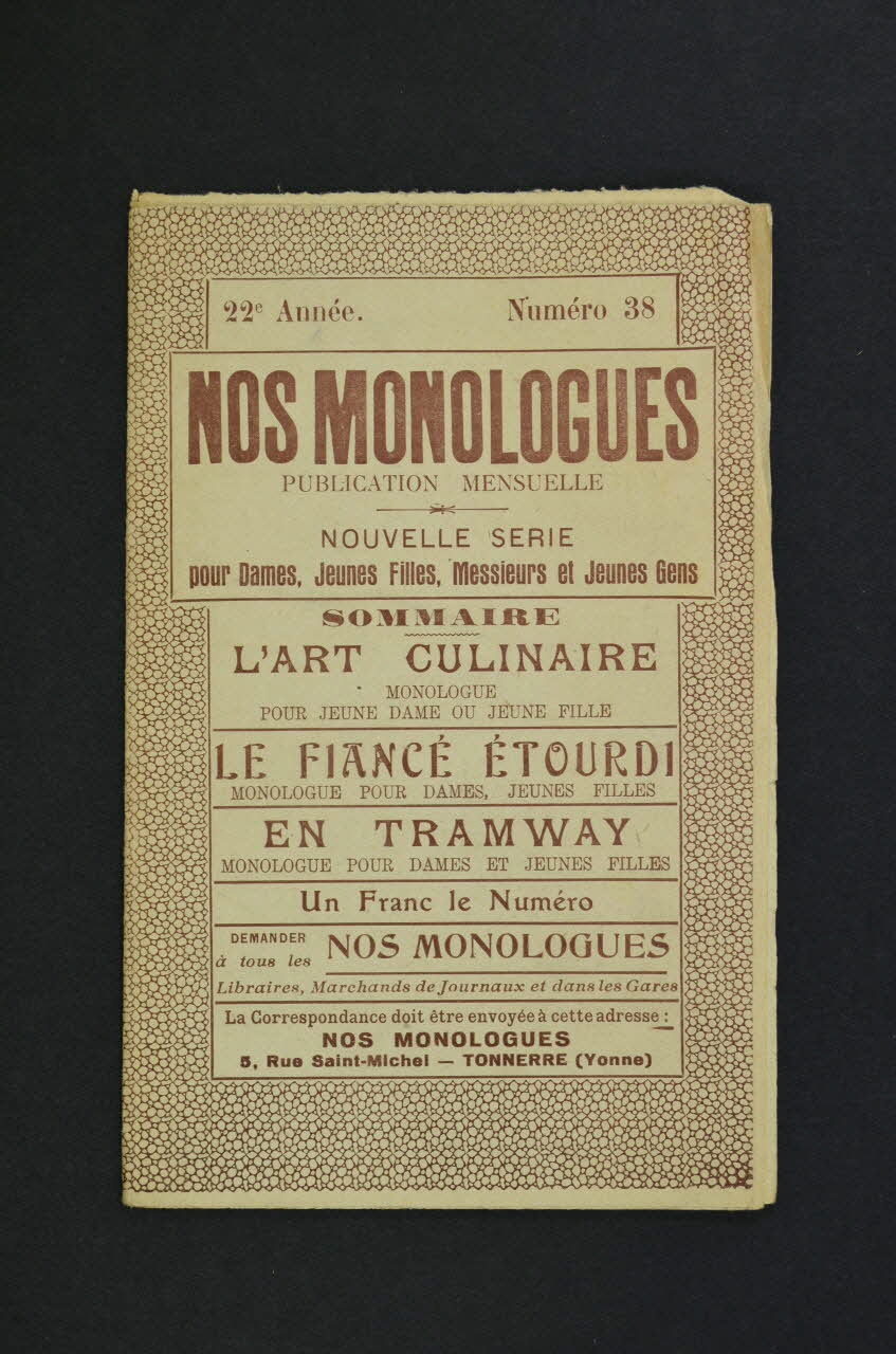 MONOLOGUE petit format 1970.139.146 Photo Mucem