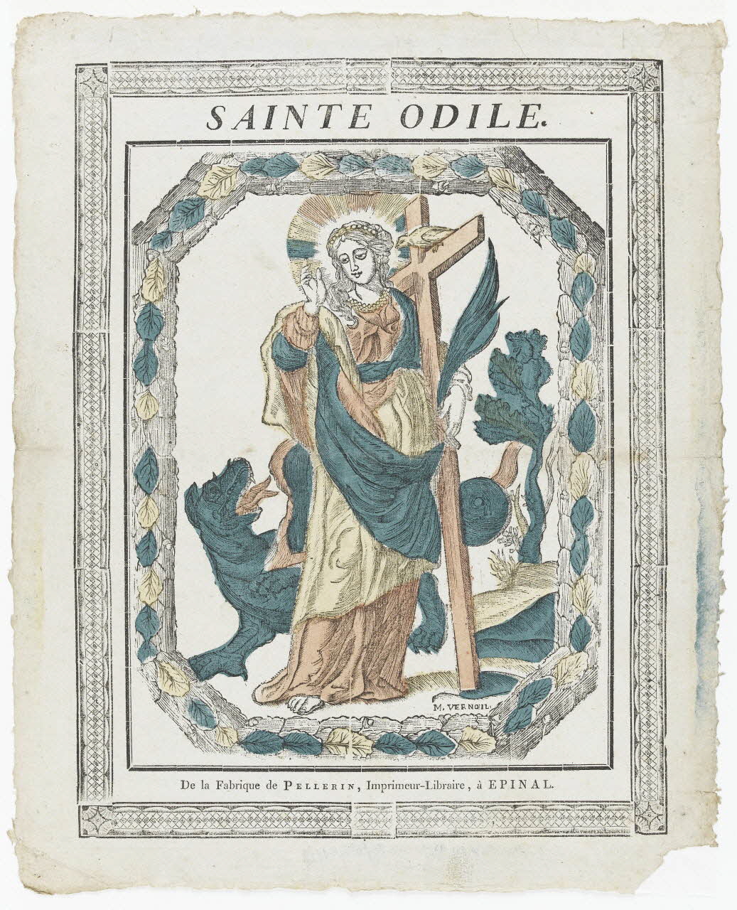 imagerie ancienne SAINTE ODILE. 1946.122.13 Photo RMN-Grand Palais (Mucem)