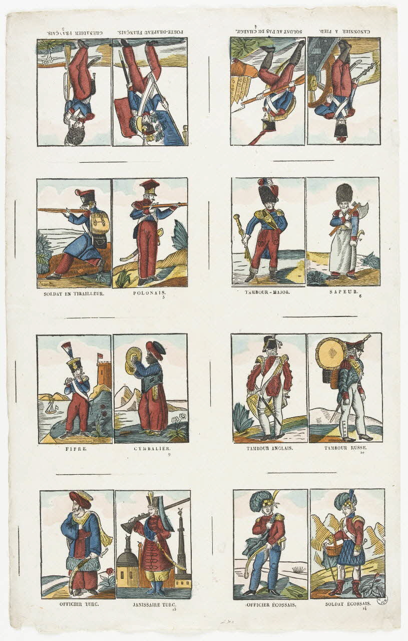 imagerie ancienne Planche de militaires 1947.31.22 Photo RMN-Grand Palais (Mucem)