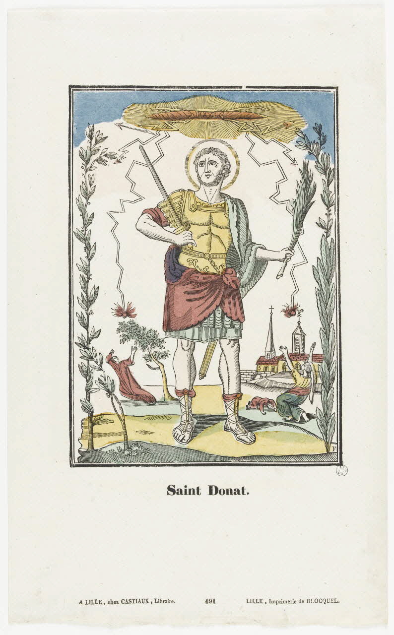 Fleuret ; Jean-Baptiste Castiaux ; Simon-François Blocquel imagerie ancienne Saint Donat. Lille 1828-1837 1947.31.56 Photo RMN-Grand Palais (Mucem)