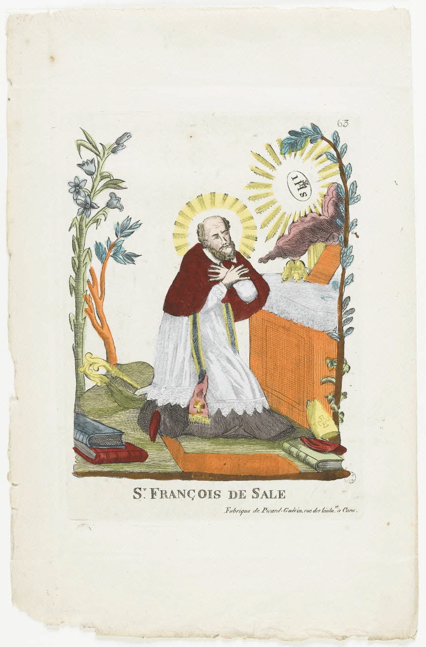 Jean-François Picard ; Marie-Françoise Guérin imagerie ancienne ST. FRANCOIS DE SALE Caen 1809-1831 1957.175.224 Photo RMN-Grand Palais (Mucem)