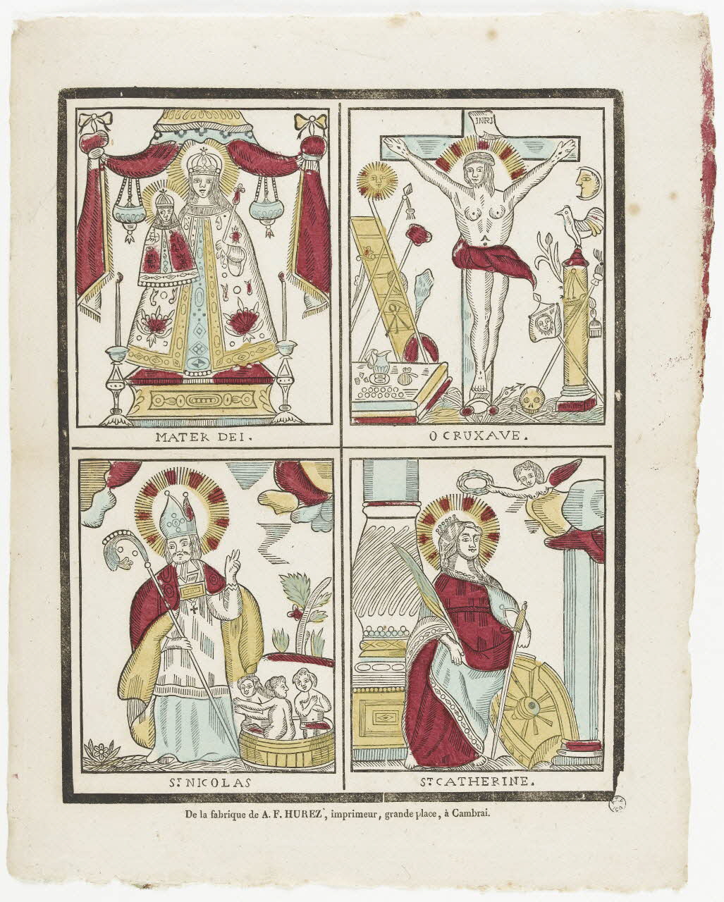 Amand-François Hurez imagerie ancienne Saints Cambrai 1817-1818 1965.75.125 Photo RMN-Grand Palais (Mucem)