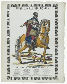 Pierre-François Godard ; Jean François Joseph Hurez imagerie ancienne HENRI IV, ROI DE FRANCE. Cambrai 1815-1817 1965.75.133 Photo RMN-Grand Palais (Mucem)